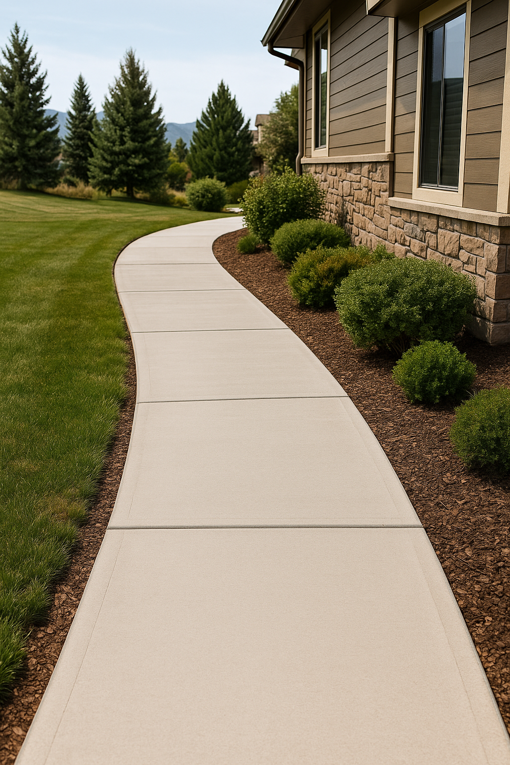 Concrete walkway Colorado