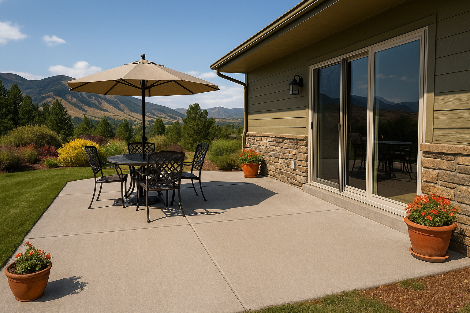 Concrete patio Colorado